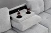 Picture of DEVON Fabric Sectional Sofa with Storage Ottoman (Grey) - Chaise Facing Left