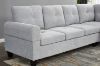 Picture of DEVON Fabric Sectional Sofa with Storage Ottoman (Grey) - Chaise Facing Left