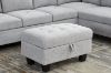 Picture of DEVON Fabric Sectional Sofa with Storage Ottoman (Grey) - Chaise Facing Left