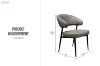 Picture of LORENZA Air Leather  Dining Chair (Light Grey) - Each