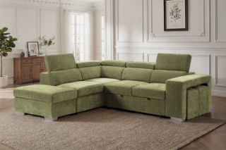 Picture of GOODEN Sectional Sofa/Sofa Bed With Storage Ottoman - Chaise Facing Left