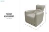 Picture of LAURA Power Recliner Massage Armchair with USB Type-C Ports (Beige)