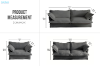 Picture of CAVINAS 3.5/2.5/1.5 Seater Fabric Sofa Range with Removable and Washable Covers (Dark Grey)