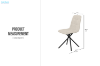 Picture of MARMURA 360° Swivel Dining Chair (Beige) - 4 Chairs in 1 Carton