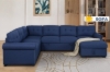 Picture of MERITON Sectional Sofa/Pull-Out Sofa Bed with Storage Chaise (Blue)