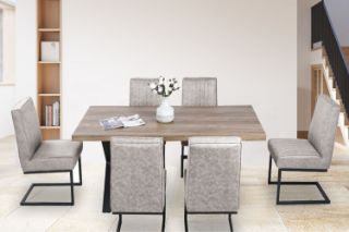 Picture of GALLOP Dining Set - 6 Dining Chairs (Without Arms) + 1 Dining Table