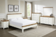 Picture of NOTTINGHAM 4PC/5PC/6PC Solid Oak Bedroom Combo in Queen/King Size (White)