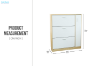 Picture of YORU 100 1-Door 3-Drawer Shoe Cabinet (Oak & White)