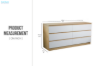 Picture of YORU 160 6-Drawer Dresser (Oak & White)