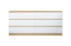 Picture of YORU 160 6-Drawer Dresser (Oak & White)