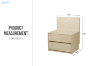 Picture of YUKI 2-Drawer Bedside Table with Back Panel