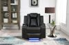 Picture of FAIRWAY Air Leather Dual Motor Reclining Sofa Range -  1 Seat with Cup Holders & Storage (1R)