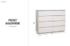 Picture of LINAS 8-Drawer Engineered Stone Top Tallboy
