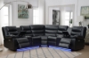Picture of ORLANDO Air Leather Sectional Power Reclining Sofa with Console & Cup Holders & Storage & Bluetooth Speaker & USB Charging Port & LED Lighting