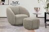 Picture of EMERY 360° Swivel Armchair with Ottoman