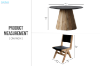 Picture of BETA D120 5PC Reclaimed Pine Wood Dining Set