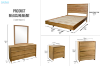 Picture of BRITTON 4PC/5PC/6PC Australian Marri Hardwood Bedroom Combo Set in Queen/King Size