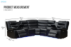 Picture of ORLANDO Air Leather Sectional Power Reclining Sofa with Console & Cup Holders & Storage & Bluetooth Speaker & USB Charging Port & LED Lighting