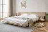 Picture of YUKI 2PC/3PC Japanese Low Height Bed Frame Set with Headboard in Queen/King Size