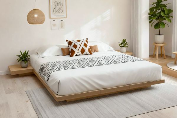 Picture of YUKI 2PC/3PC Japanese Bed Base Set in Queen/King Size