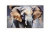 Picture of 357-009 Decorative Wall Art with Golden Frame (90x60cm) - Elephant
