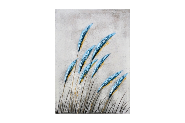 Picture of 389-002 Hand Oil Painting Canvas Wall Art (60x90CM) - Blue Wheat Ear