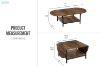 Picture of MORPH Expandable Coffee Table with Storage Shelf (Brown)