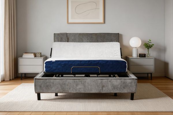 Picture of MOTIONFLEXI Electric Adjustable Bed Frame & Base with Memory Foam Mattress Set in Long Single/Queen/Split King Size