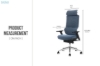 Picture of STRIX High Back Office Chair with 3D Adjustable Headrest & Dynamic Balance Backrest, 3D Armrests and Seat Slider