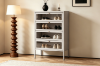 Picture of STARK Steel Frame 4-Door Transparent Glass Shoe Cabinet (Cream) 