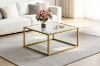 Picture of TOBAGO 68 Square Ribbed Tempered Glass Coffee Table