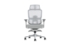 Picture of FLEXO Pro Height Adjustable Mesh Office Chair with Adjustable Headrest & Backrest, 5D Armrests and Seat Slider (Grey)