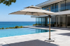 Picture of SOLARIS 3M×3M Crank Open 360° Rotation Cantilever Umbrella With Solar LED Lights & Ground Anchor