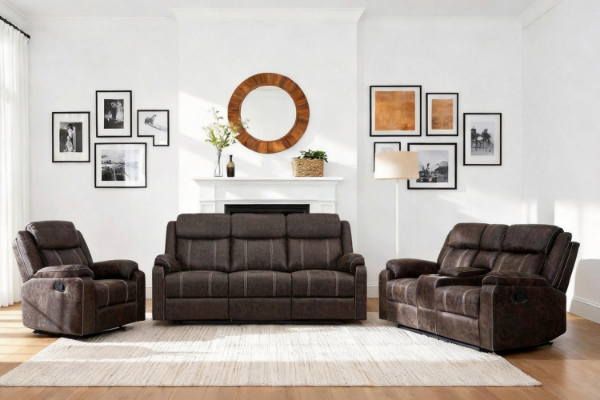Picture of TANDY Manual Reclining Sofa Range with Storage Console & Cup Holders