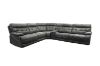 Picture of SOMNIX Air Leather Zero Gravity Dual Motor Power Reclining Sectional Sofa with Storage Console & Cup Holders & USB, Type-C Ports (Charcoal)