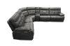 Picture of SOMNIX Air Leather Zero Gravity Dual Motor Power Reclining Sectional Sofa with Storage Console & Cup Holders & USB, Type-C Ports (Charcoal)