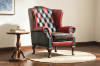 Picture of WILLIFORD 100% Genuine Leather Chesterfield High Back Wing Patchwork Armchair/Sofa Chair (Multicolour)