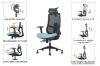 Picture of ALUX High Back Office Chair with Adjustable Headrest & Backrest, 3D Armrests and Seat Slider