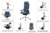 Picture of STRIX High Back Office Chair with 3D Adjustable Headrest & Dynamic Balance Backrest, 3D Armrests and Seat Slider