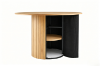 Picture of MESAS D120 Metal-Reinforced Pedestal Dining Table with Hidden Shelf