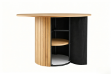 Picture of MESAS D120 Metal-Reinforced Pedestal Dining Table with Hidden Shelf