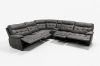 Picture of SOMNIX Air Leather Zero Gravity Dual Motor Power Reclining Sectional Sofa with Storage Console & Cup Holders & USB, Type-C Ports (Charcoal)