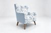 Picture of LUNORA Blue Accent Armchair/Sofa Chair with Floral Inner Seat