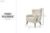 Picture of LUNORA Beige Accent Armchair/Sofa Chair with Floral Outer Back