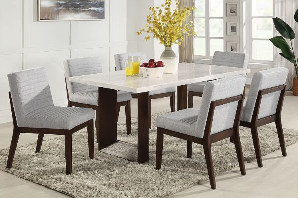 Picture of EDWYN 7PC 180 Marble Top Dining Set