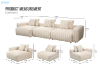 Picture of ROMINA Feather-Filled Modular Sectional Sofa Range - 2PC Combo Set (Armchairx2)