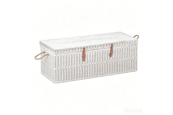 Picture of BOCA Solid Gamelina Wood & Rattan Storage/Blanket Box (125x50x45cm)