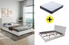 Picture of SPRINGFIELD Teddy Fabric Bed Frame + UTOPIA Memory Foam Euro Top Mattress Combo Deal - NZ King Size (168x204)