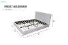 Picture of SPRINGFIELD Teddy Fabric Bed Frame + UTOPIA Memory Foam Euro Top Mattress Combo Deal - NZ King Size (168x204)