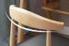 Picture of HORN Solid Wood Dining Chair with Black Cushion (Natural Color)